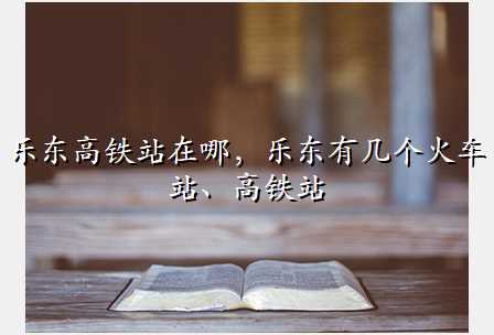 乐东高铁站在哪,乐东有几个火车站、高铁站