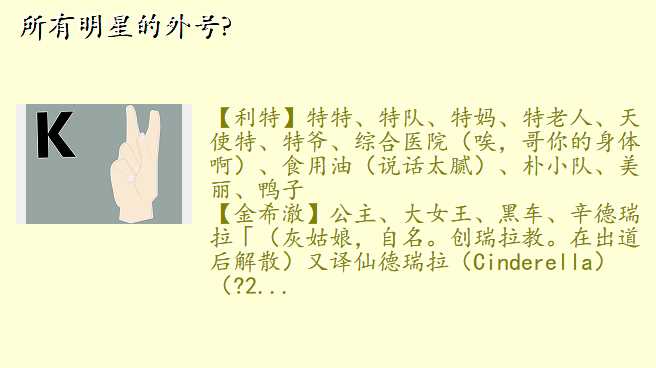 所有明星的外号?