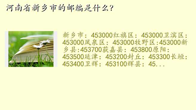 河南省新乡市的邮编是什么?