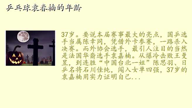 乒乓球袁春楠的年龄